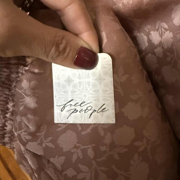 NWT Free People Floral Bomber Jacket XS Pink Cropped Puffer Boho Winter Gift - Picture 8 of 12